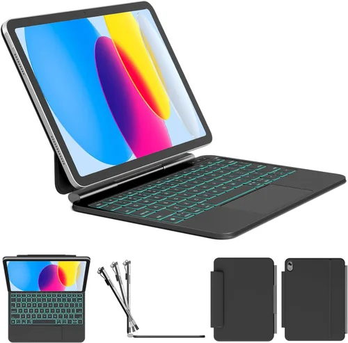 Vista 19 de Funda para teclado para iPad Air 11/Pro 11 (1-4), trackpad de Negro