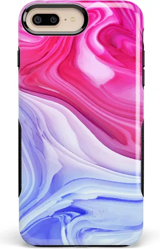 Vista 34 de Casely Funda para iPhone 6/7/8 Plus Todo envuelto Lazos vintage Diseño protector delgado esencial de doble capa