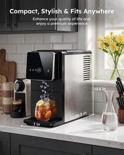 Vista 6 de Nugget Ice Maker Encimera One-Touch Auto Drop Slim 40lbs/24h
