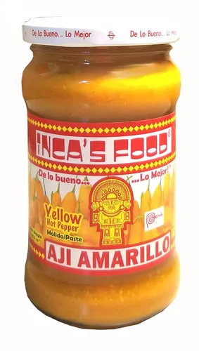 Vista 5 de Pasta Aji Amarillo Inca's Food - Pasta de pimienta amarilla caliente, tarro de 7.5 oz - Producto del Perú