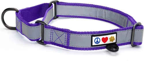 Vista 38 de Pawtitas Collar de perro Martingala personalizado reflectante reflectante bordado nombre personalizado número de teléfono ajustable para cachorros