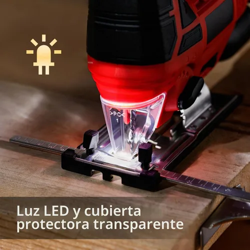 Vista 7 de Sierra de calar - Sierra inalámbrica de 20V con batería y cargador 2700 SPM Sierra recargable con 10 piezas de cuchillas de corte Ángulo de bisel