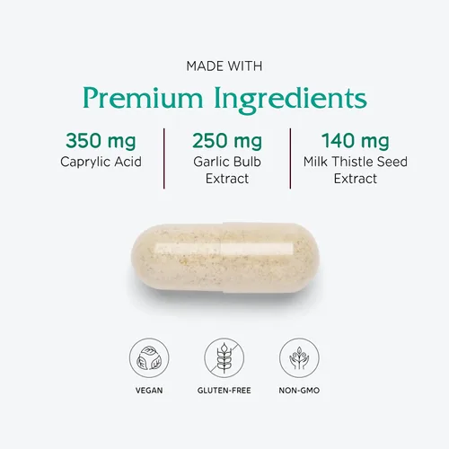 Vista 9 de Vitanica Candidastat, Apoyo Equilibrado, Vegano, 60 Cápsulas