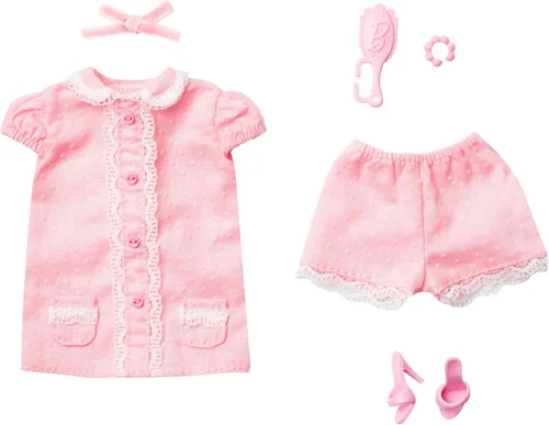 Vista 5 de Barbie: El paquete de moda de la película con tres trajes y accesorios icónicos de la película (HPK01)