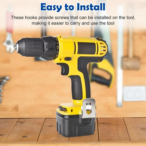 Vista 4 de 10 clips para cinturón para Dewalt, kit de clips de herramientas de taladro de acero inoxidable 304 con tornillos para Dewalt N268241 apto