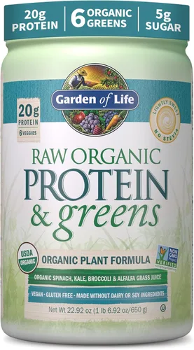 Vista 9 de Garden of Life Raw Organic Protein & Greens, Chocolate Cacao, 1 lb 5.51 oz (610 g) (Paquete de 6)