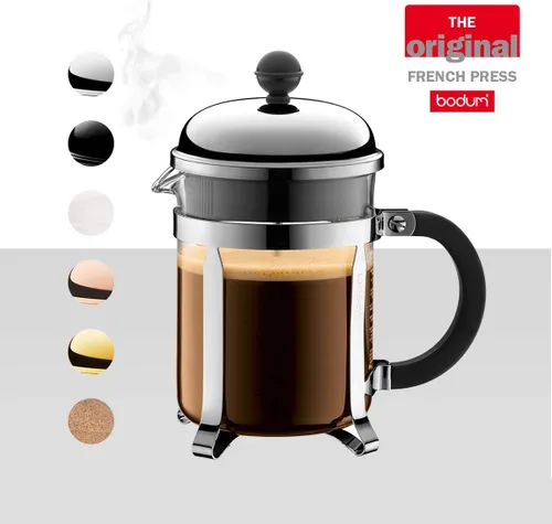 Vista 39 de Bodum Chambord - Cafetera de prensa francesa, Jarra de vidrio, Cromado