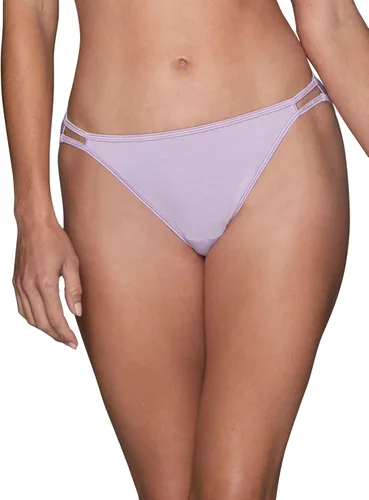 Vista 14 de Vanity Fair Bragas de bikini con tira para mujer, Illumination, con elástico sedoso y ribete de satén Paquete de 3 Negro (Midnight Black)