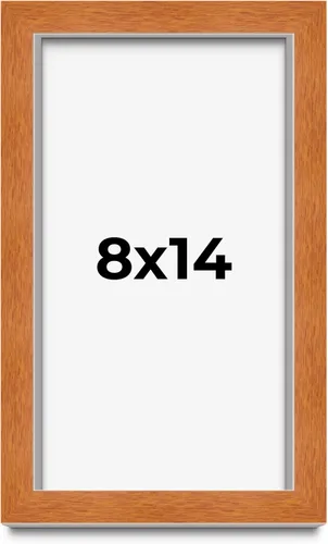 Vista 214 de Marco de 3 x 3 pulgadas de madera maciza de nuez y miel marrón con plexiglás acrílico UV, respaldo de tablero de espuma y accesorios para colgar