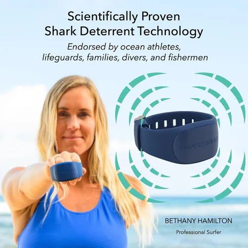 Vista 4 de SHARKBANZ - Banda magnética oficial de disuasión de tiburones para natación, surf, buceo y todos los deportes oceánicos - Probada y patentada