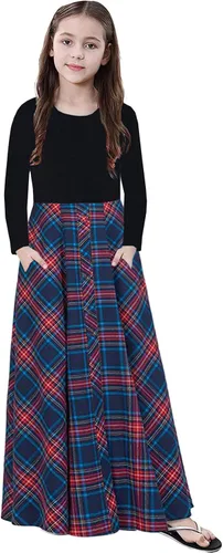 Vista 3 de KYMIDY Vestido largo para niñas de 6 a 14 años