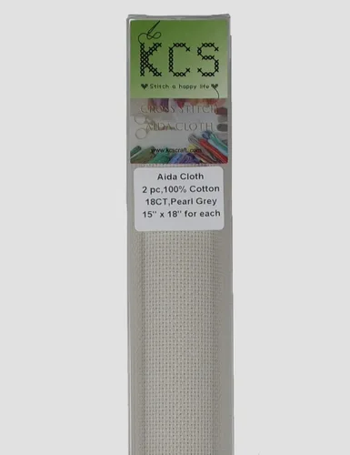 Vista 160 de KCS 2 cajas de tela de costura de algodón para punto de cruz de 15 x 18 pulgadas (blanco antiguo, 11 unidades)