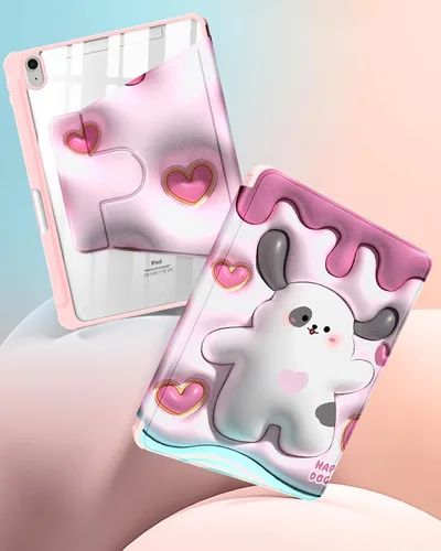 Vista 4 de Uppuppy Funda para iPad A16 – para Funda de iPad 10ª Generación 10.9 Pulgadas Linda Mujeres Niñas Femenina Bonita Kawaii Dibujos Animados Perro