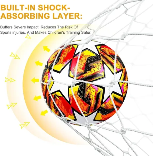 Vista 5 de Soccer Ball Size 5, with Pump & Needles, Outdoor Sports Official Match Soccer Ball for Adult Youth Training Practice Ball for Indoor
