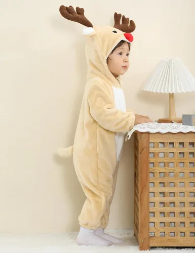 Vista 3 de Disfraz unisex de franela para bebés y niños pequeños