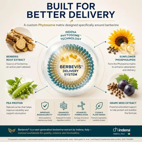 Vista 6 de Natural BioScience - Complejo de fitosomas de berberina con Berbevis, suplemento de berberina de absorción mejorada de 550 mg para apoyo metabólico