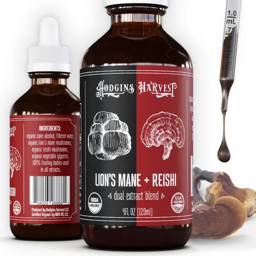 Vista 16 de Hodgins Harvest Tintura de Extracto de Cuerpo Fructífero de Hongo Cordyceps Orgánico - Suplemento de Extracto Doble Extra Concentrado - Hongos