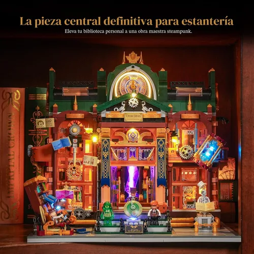 Vista 2 de Juego de Ladrillos de Construcción de Iluminación Steampunk Time-Rift de Lumibricks, 3187 Piezas de Construcción Modular de la Colección Custodios