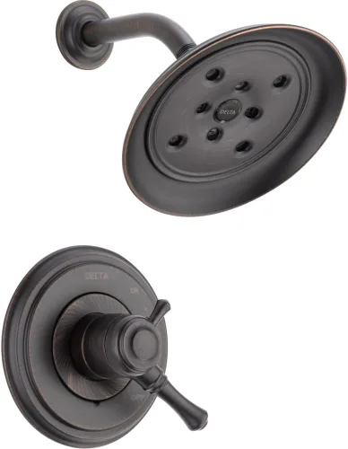Vista 3 de Delta Faucet T17297-CZ Cassidy MultiChoice 17 Series - Moldura de ducha, bronce champán