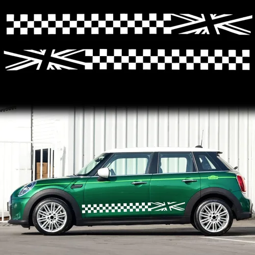 Vista 10 de 2 calcomanías universales de 78.7 pulgadas para la carrocería del lado del automóvil, calcomanías autoadhesivas para tira lateral, calcomanías