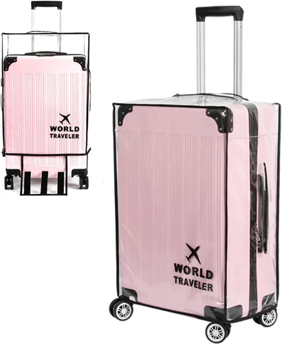 Vista 5 de Funda protectora para maleta, cubierta de equipaje transparente, funda de equipaje de PVC, funda de equipaje impermeable, funda protectora de maleta