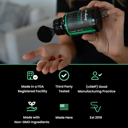 Vista 11 de 5-HTP 200mg con vitamina B6 y aceite de semilla de cáñamo, liberación