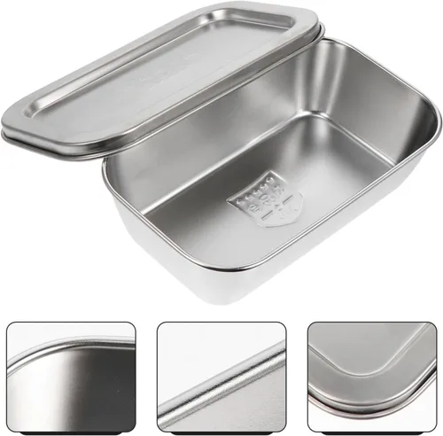 Vista 7 de Cabilock Mantequillera ancha con tapa para mantequilla con suministro de cocina de acero inoxidable 304 para el hogar