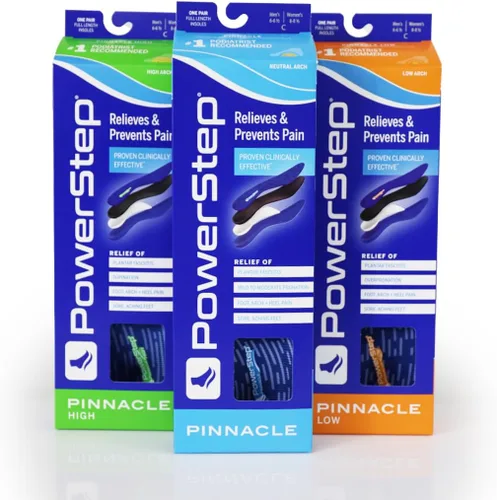 Vista 5 de Plantilla para zapato ortopédico Powerstep Pinnacle., Azul, hombre 3-3.5, mujer 5-5.5