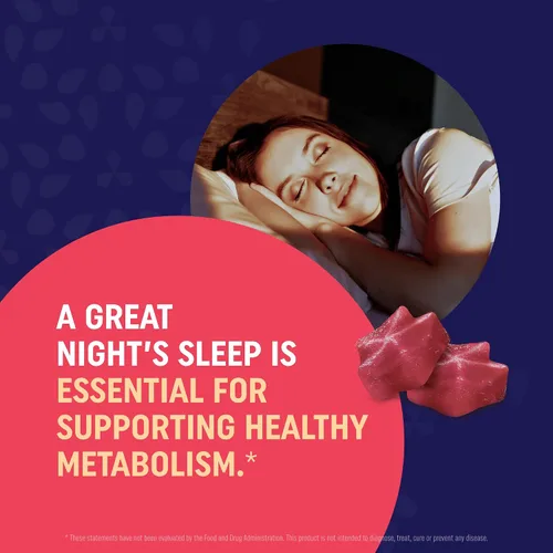 Vista 5 de Gomitas quemadoras de grasa nocturnas con melatonina para apoyar el sueño y la pérdida de peso Supresor del hambre y refuerzo del metabolismo