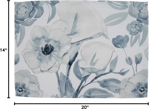Vista 5 de Manteles individuales florales grandes de acuarela (juego de 4)