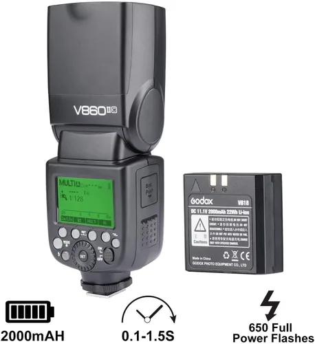 Vista 5 de Godox VING V860IIC TTL - Kit de flash de iones de litio para cámaras Canon