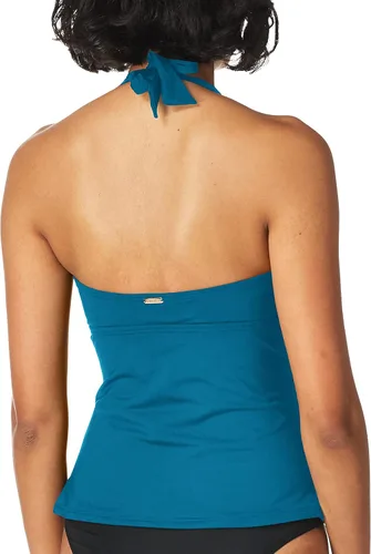 Vista 3 de Calvin Klein Top tankini halter con agujero de anillo para mujer