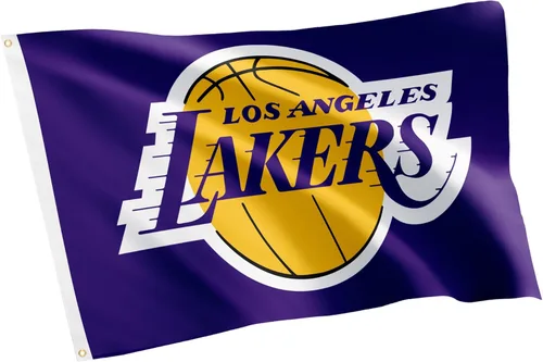 Vista 9 de Desert Cactus Bandera de los Lakers de Los Ángeles Los Angeles Lakers NBA National Basketball Association 100% poliéster para interiores