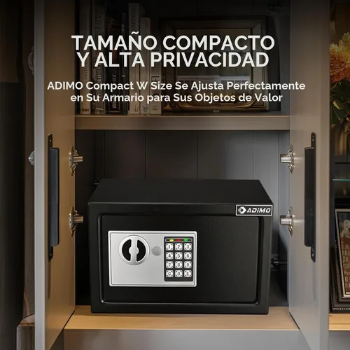 Vista 4 de Caja de seguridad ADIMO para dormitorio universitario con bolsa impermeable e ignífuga, caja fuerte para dinero con llaves, código de acceso y kits