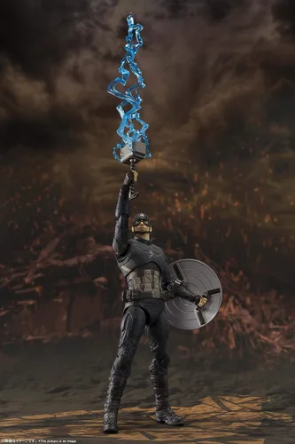 Vista 8 de TAMASHII NATIONS - Avengers: Endgame - Capitán América - Edición de batalla final -, Figura de acción de Bandai Spirits S.H. Figuarts