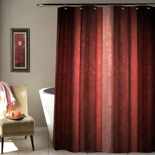 Vista 21 de Gibelle Cortina de ducha pequeña de 36 x 72 pulgadas, juego estrecho medio negro y gris, tela moderna abstracta para baño, textura de vidrio fresco