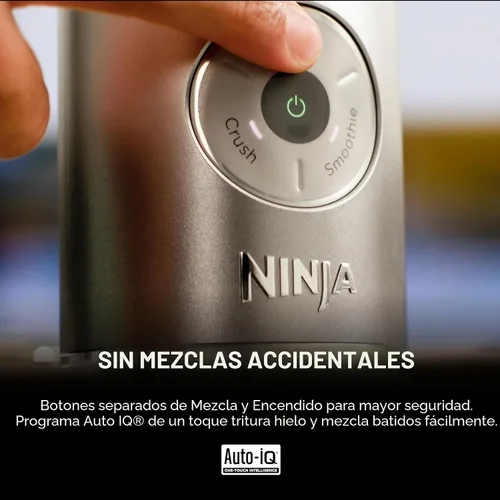 Vista 4 de Ninja Blast Max, licuadora portátil + Twist & Go, batido personal, mezcla, trituración de hielo, 3 programas, inalámbrico, recipiente extraíble