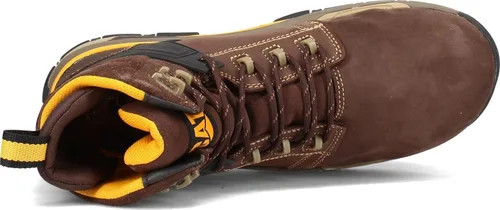 Vista 5 de CAT Oruga para hombre, borde impermeable, nano dedo, botas de trabajo, grano de café, 10 W, Café