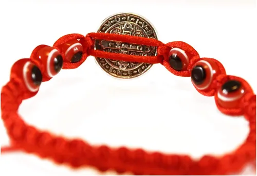 Vista 4 de Pulsera De San Benito Multi-Mal De Ojo Ajustable Protección Prosperidad Buena Suerte Pulsera De San Benito Con Ojitos Proteccion Prosperidad Y Buena