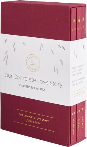 Vista 8 de Promptly Journals, Nuestra historia de amor Volumen 2: 21 a 40 aniversario (Gris, Lino) Diario de recuerdos de pareja