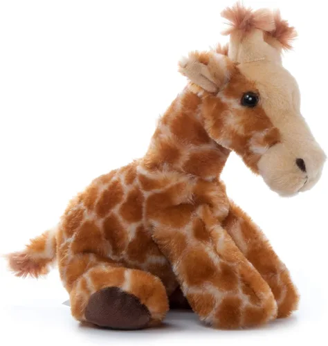 Vista 6 de The Petting Zoo Peluche de jirafa, regalos para niños, animales salvajes del zoológico Onez, juguete de peluche de jirafa de 9 pulgadas
