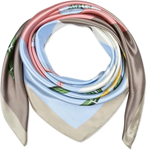 Vista 32 de corciova - Bufanda cuadrada grande para mujer, diadema sedosa para cabello rizado, lazo para dormir por la noche, bandana a la moda, 35 x 35