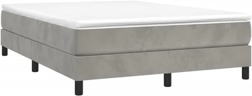 Vista 9 de vidaXL Marco de cama tamaño Queen con somier, terciopelo gris oscuro, diseño moderno, construcción de madera contrachapada de ingeniería duradera