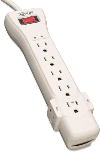 Vista 9 de Tripp Lite Surge Enchufe múltiple con protección para sobrecargas, en ángulo recto, con cable de 6 pies. Negro