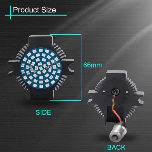 Vista 4 de SUNPIE Luces LED para Motocicleta Intermitentes Luz de Reversa 1156 Rojo Compatible con Harley Davidson Electra Glide Road King Heritage Softail