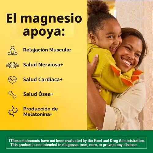 Vista 2 de Nature Made Glicinato de magnesio de alta absorción 300 mg por 3 cápsulas, suplemento de magnesio para soporte muscular, corazón, nervio y hueso, 90