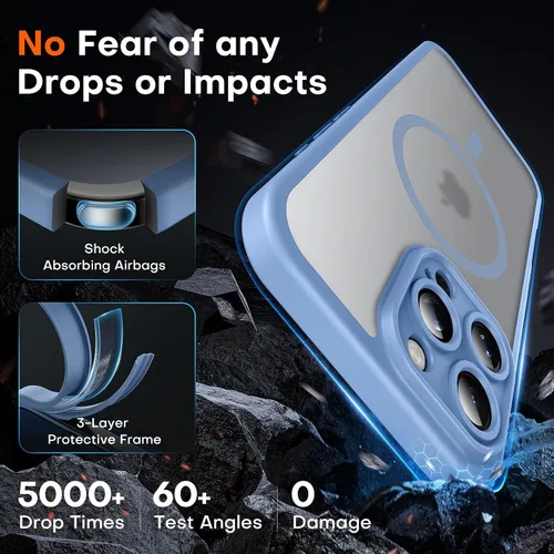 Vista 219 de TOCOL Funda para iPhone 11, compatible con Magsafe, protección completa de cámara, imanes integrados, protección contra caídas, funda translúcida