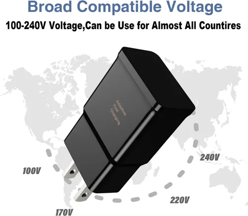 Vista 4 de Cargador tipo C de carga rápida, bloque de cargador USB C con cable de 6.6 pies para Samsung Galaxy S24 Ultra/S23 Plus/S22/S21/S20/S10/S10