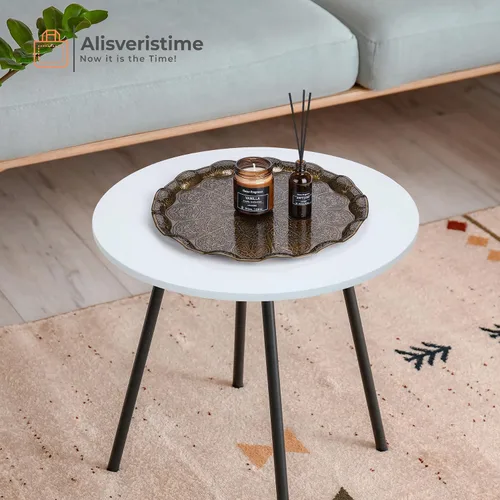 Vista 2 de Alisveristime Bandeja turca otomana para servir té y café, 13.60 pulgadas, metal con motivos tradicionales, disponible en cinco
