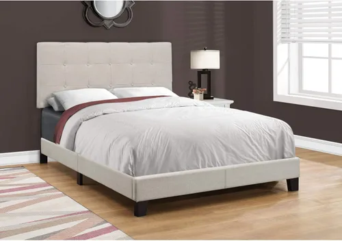 Vista 2 de Monarch Specialties Bastidores de cama, matrimonial, beige